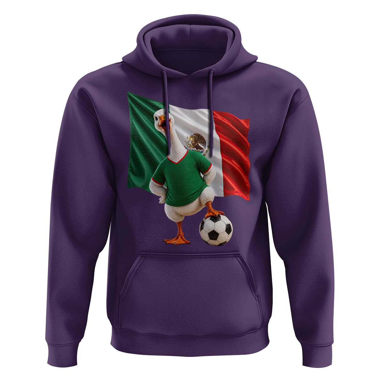 Funny Screaming Merlin the Duck Hoodie Mexico Soccer Flag Football Fans