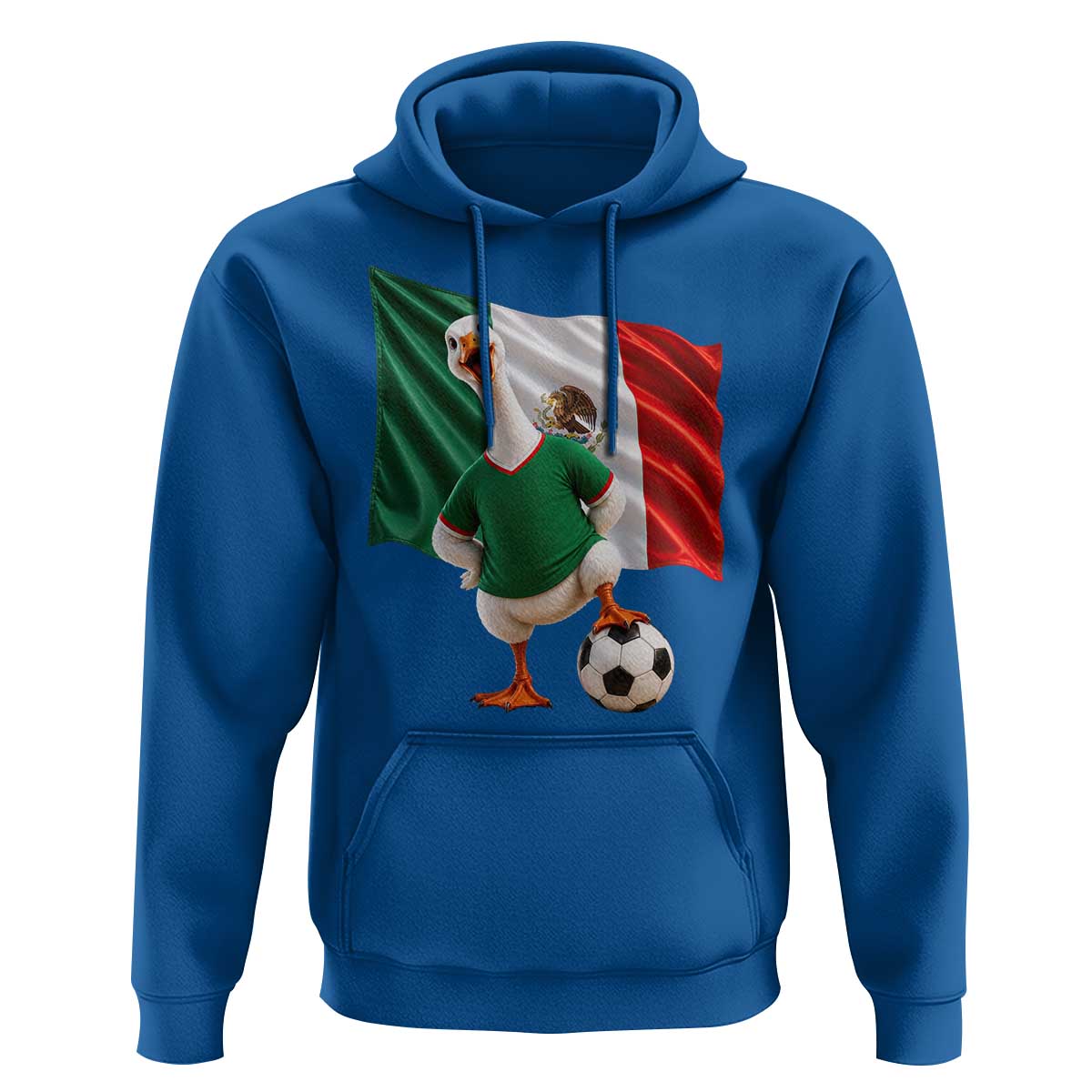 Funny Screaming Merlin the Duck Hoodie Mexico Soccer Flag Football Fans