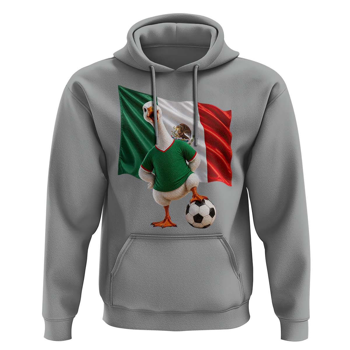 Funny Screaming Merlin the Duck Hoodie Mexico Soccer Flag Football Fans