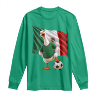 Funny Screaming Merlin the Duck Long Sleeve Shirt Mexico Soccer Flag Football Fans