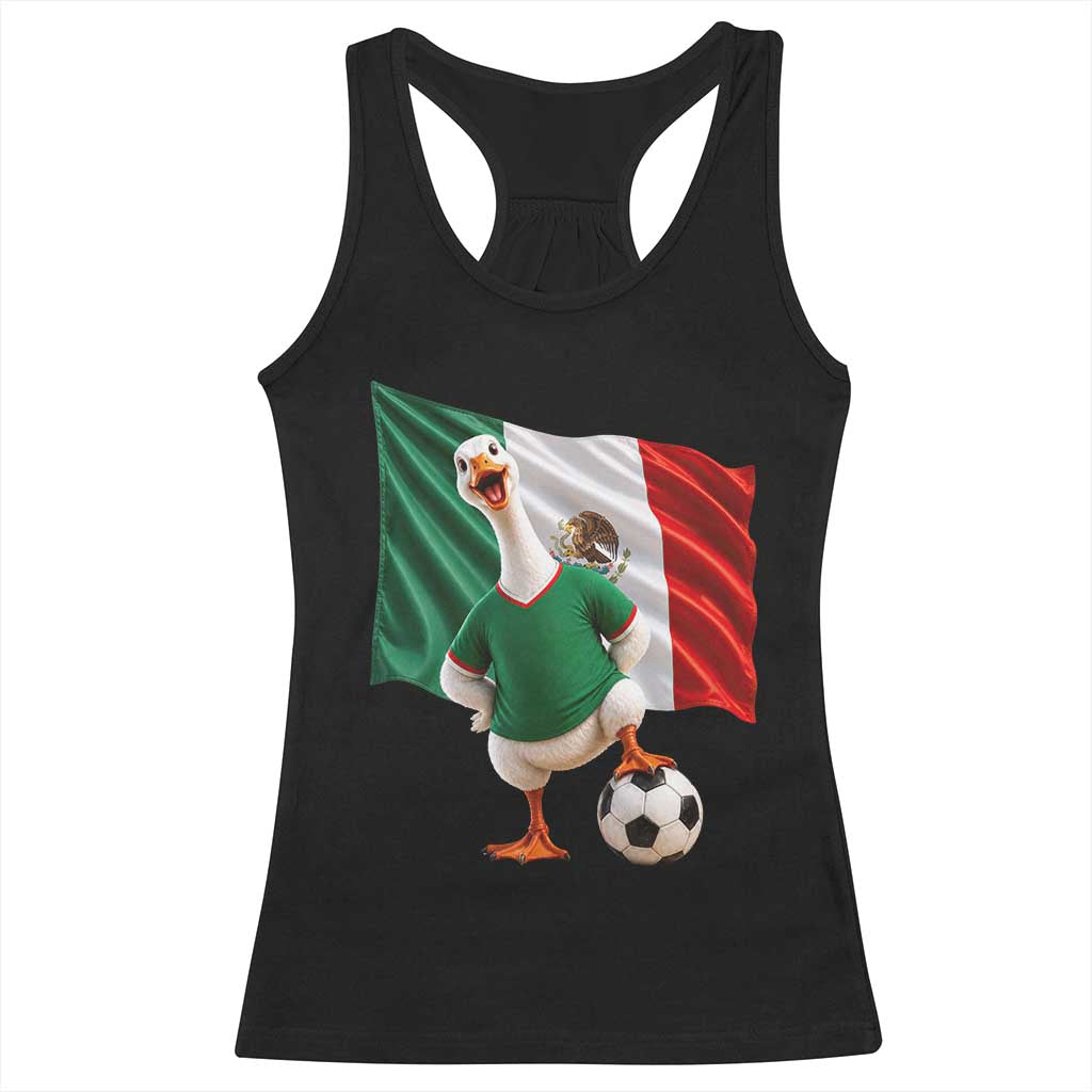 Funny Screaming Merlin the Duck Racerback Tank Top Mexico Soccer Flag Football Fans