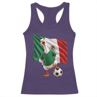 Funny Screaming Merlin the Duck Racerback Tank Top Mexico Soccer Flag Football Fans