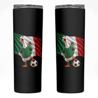 Funny Screaming Merlin the Duck Skinny Tumbler Mexico Soccer Flag Football Fans