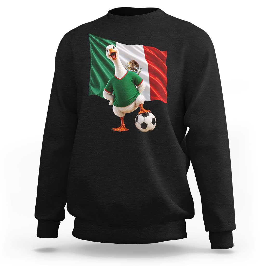 Funny Screaming Merlin the Duck Sweatshirt Mexico Soccer Flag Football Fans