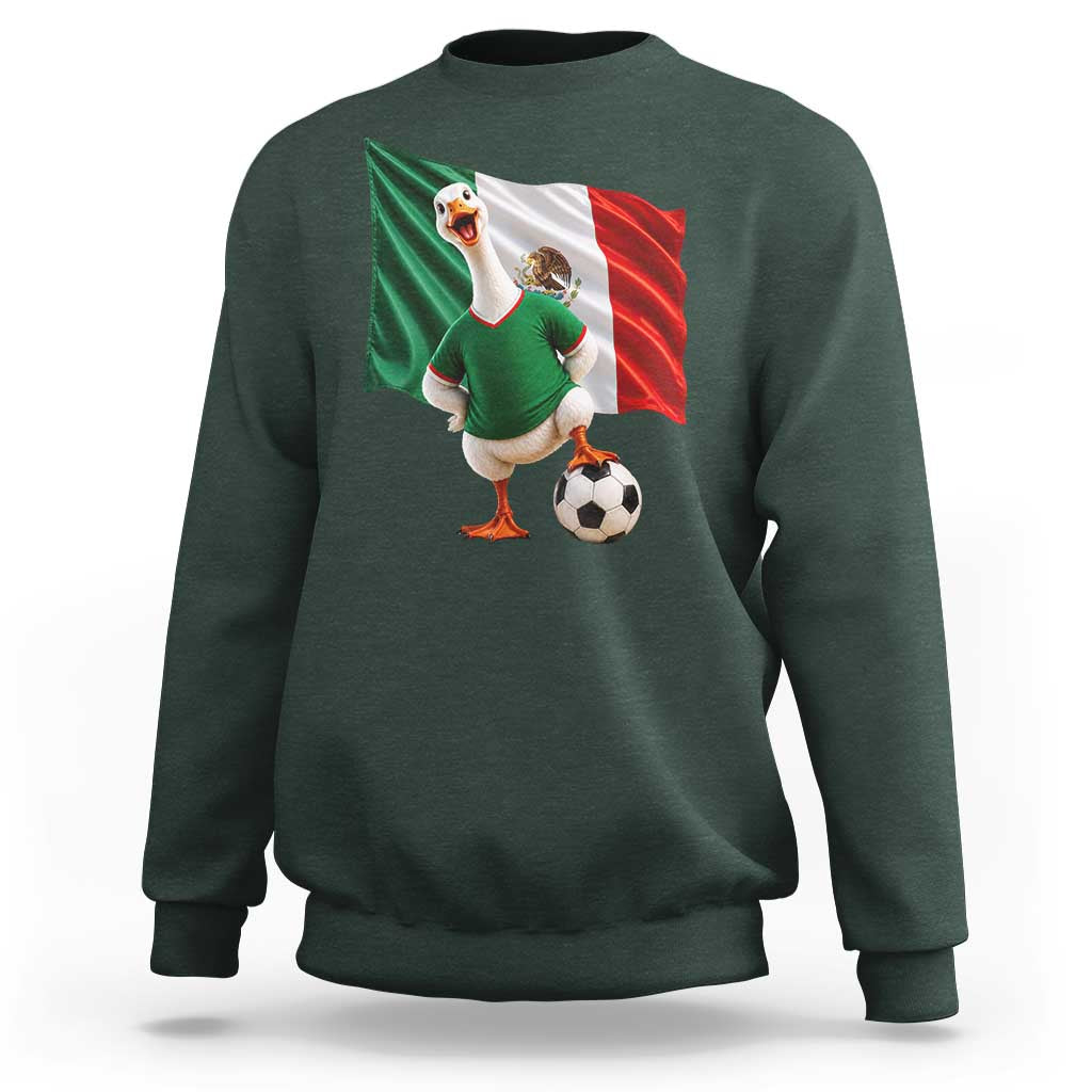 Funny Screaming Merlin the Duck Sweatshirt Mexico Soccer Flag Football Fans