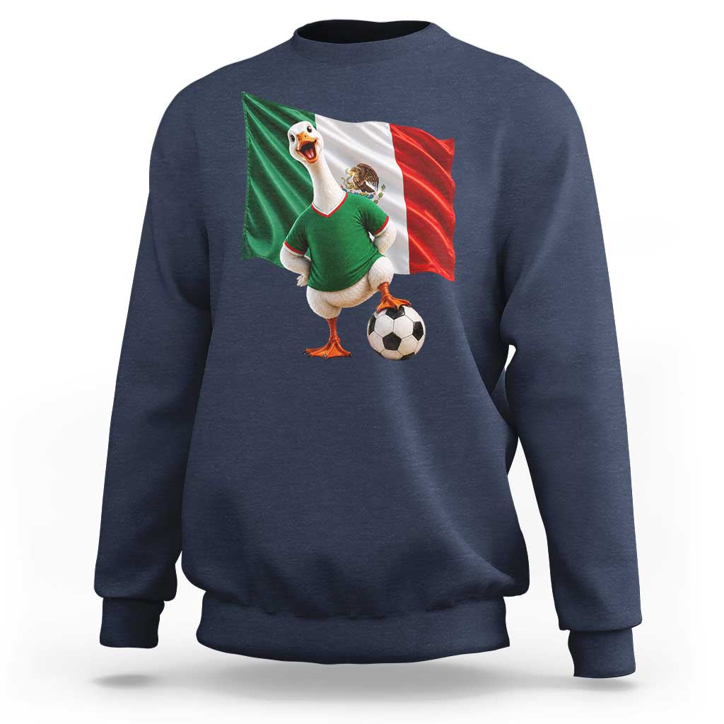 Funny Screaming Merlin the Duck Sweatshirt Mexico Soccer Flag Football Fans