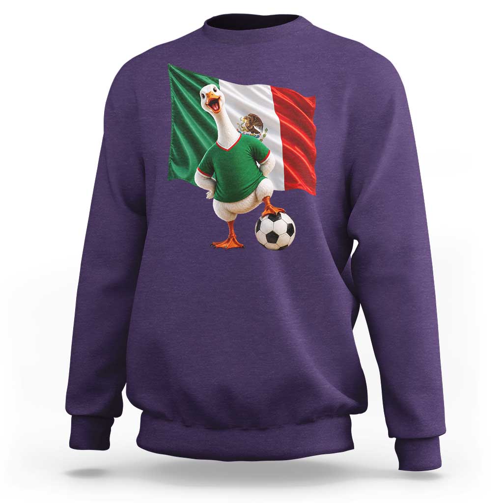 Funny Screaming Merlin the Duck Sweatshirt Mexico Soccer Flag Football Fans