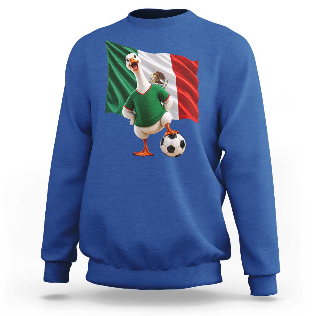 Funny Screaming Merlin the Duck Sweatshirt Mexico Soccer Flag Football Fans