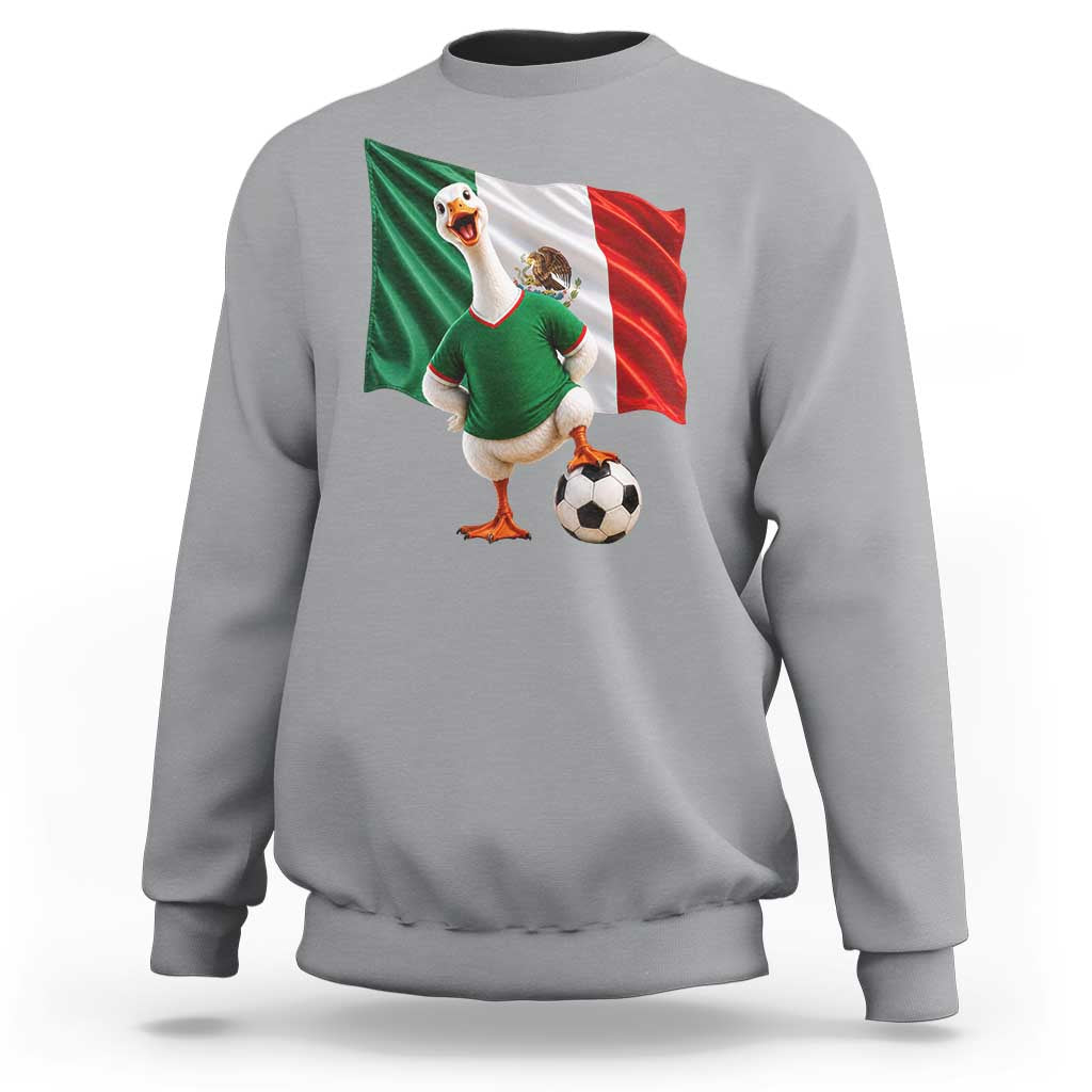 Funny Screaming Merlin the Duck Sweatshirt Mexico Soccer Flag Football Fans