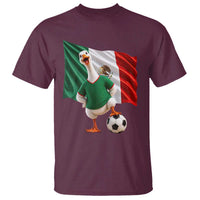 Funny Screaming Merlin the Duck T Shirt Mexico Soccer Flag Football Fans