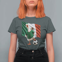 Funny Screaming Merlin the Duck T Shirt For Women Mexico Soccer Flag Football Fans