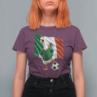 Funny Screaming Merlin the Duck T Shirt For Women Mexico Soccer Flag Football Fans