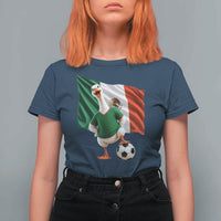 Funny Screaming Merlin the Duck T Shirt For Women Mexico Soccer Flag Football Fans