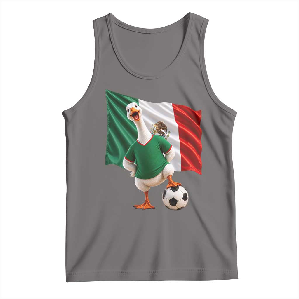 Funny Screaming Merlin the Duck Tank Top Mexico Soccer Flag Football Fans