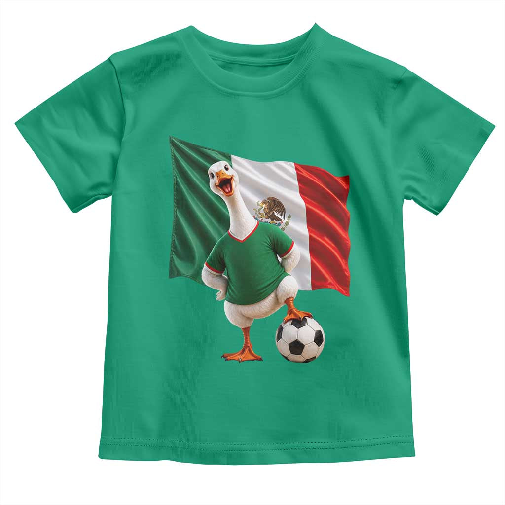 Funny Screaming Merlin the Duck Toddler T Shirt Mexico Soccer Flag Football Fans