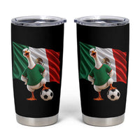 Funny Screaming Merlin the Duck Tumbler Cup Mexico Soccer Flag Football Fans