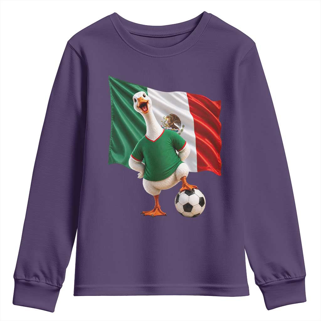 Funny Screaming Merlin the Duck Youth Sweatshirt Mexico Soccer Flag Football Fans