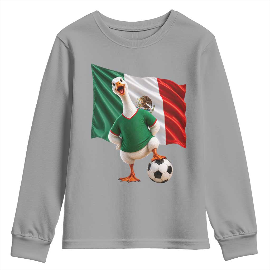 Funny Screaming Merlin the Duck Youth Sweatshirt Mexico Soccer Flag Football Fans