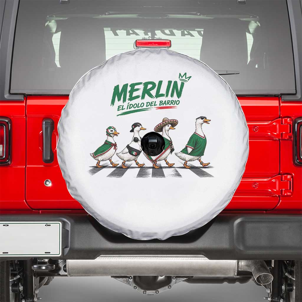 Merlin the Ducks Crosswalk Walk Parody Spare Tire Cover El Idolo Del Barrio Mexico Duck Soccer Football Fans