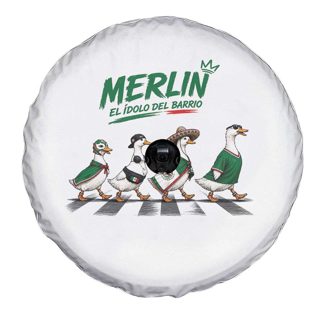 Merlin the Ducks Crosswalk Walk Parody Spare Tire Cover El Idolo Del Barrio Mexico Duck Soccer Football Fans