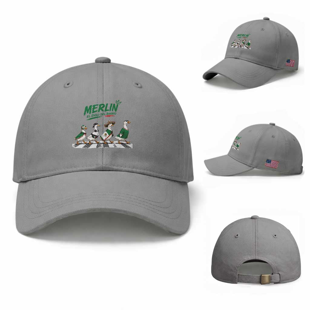 Merlin the Ducks Crosswalk Walk Parody Baseball Cap El Idolo Del Barrio Mexico Duck Soccer Football Fans