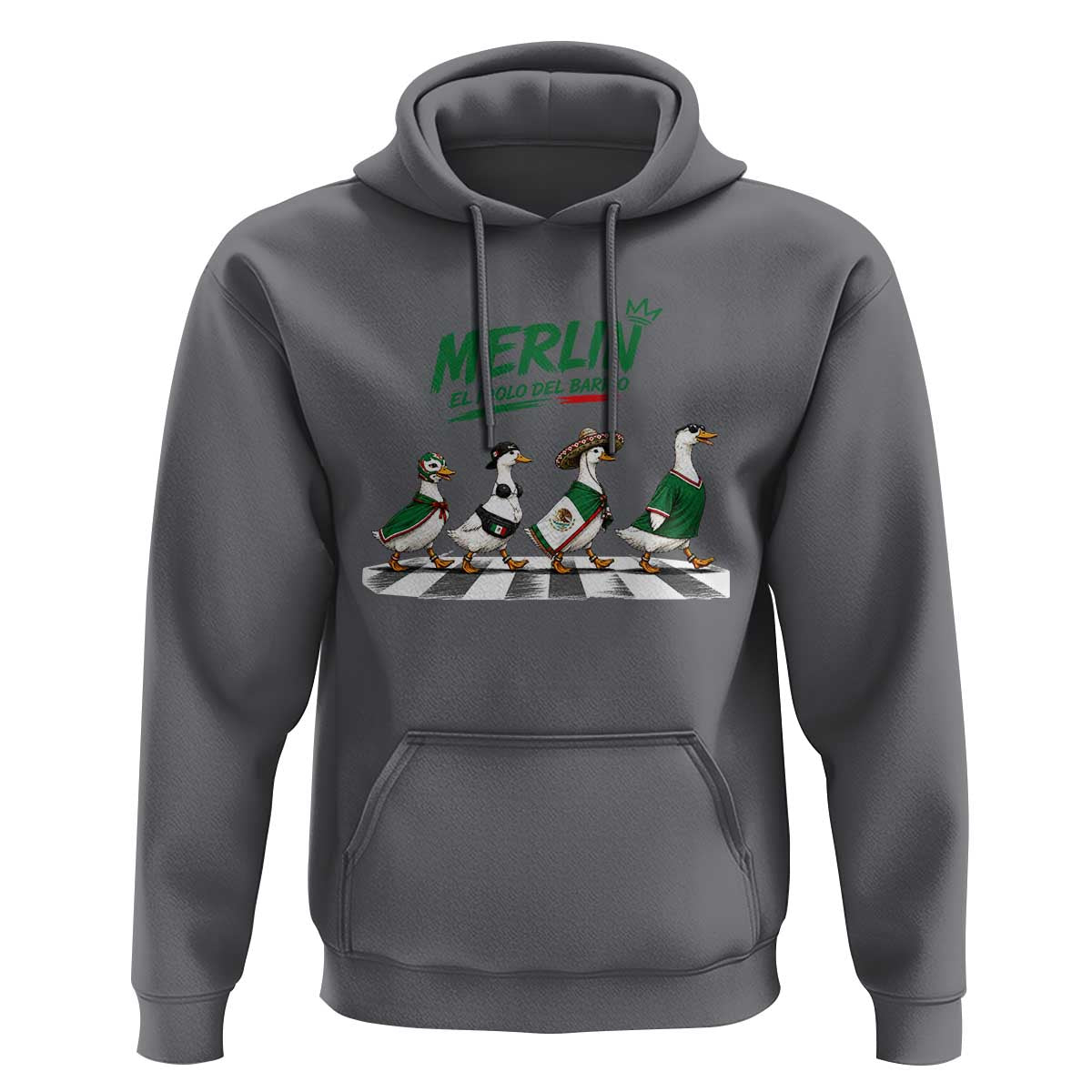 Merlin the Ducks Crosswalk Walk Parody Hoodie El Idolo Del Barrio Mexico Duck Soccer Football Fans