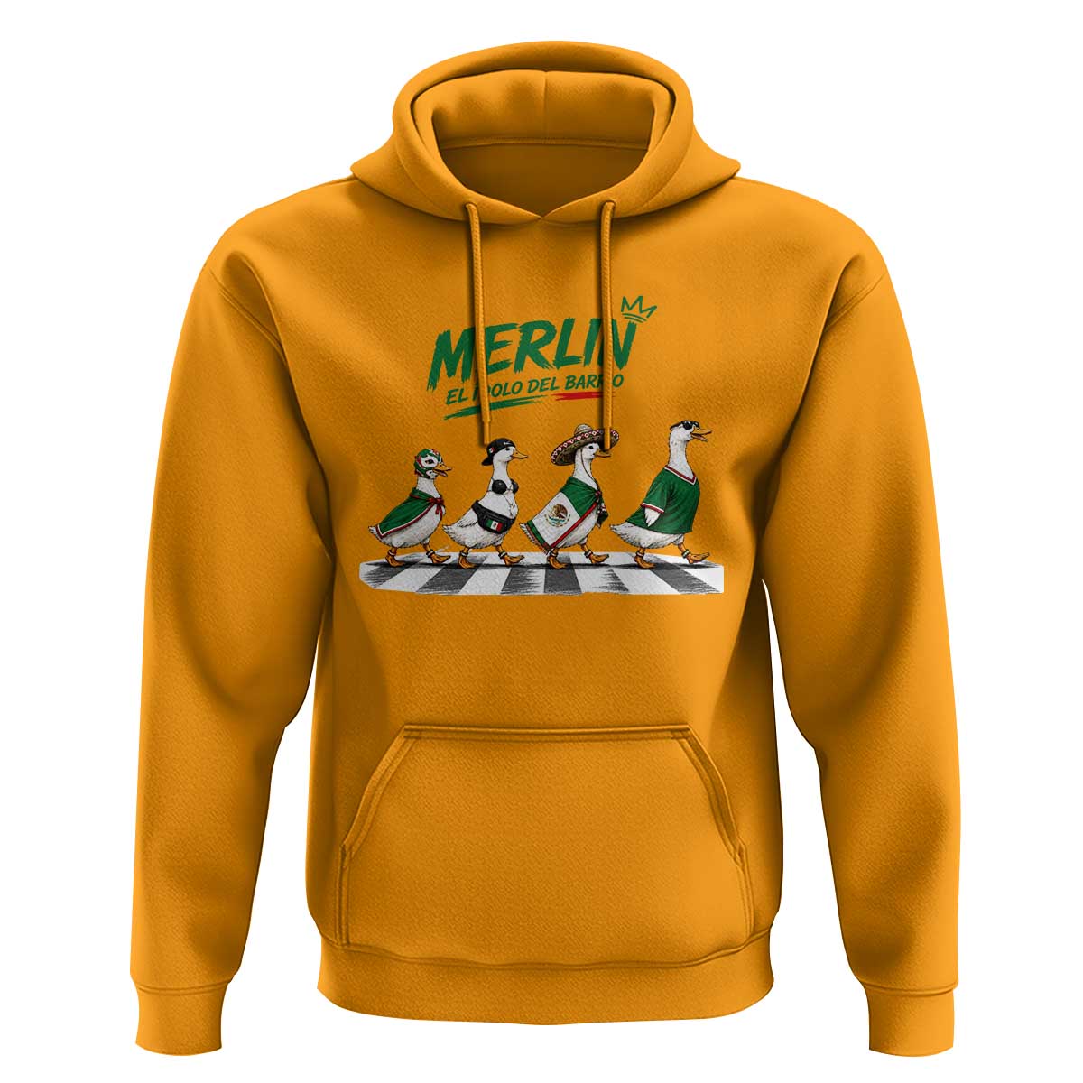 Merlin the Ducks Crosswalk Walk Parody Hoodie El Idolo Del Barrio Mexico Duck Soccer Football Fans