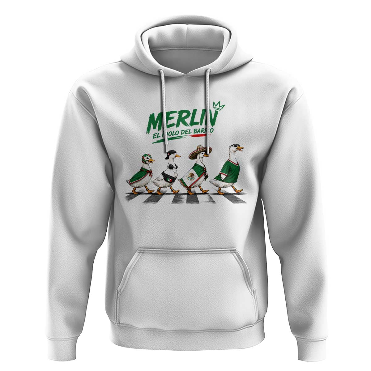 Merlin the Ducks Crosswalk Walk Parody Hoodie El Idolo Del Barrio Mexico Duck Soccer Football Fans