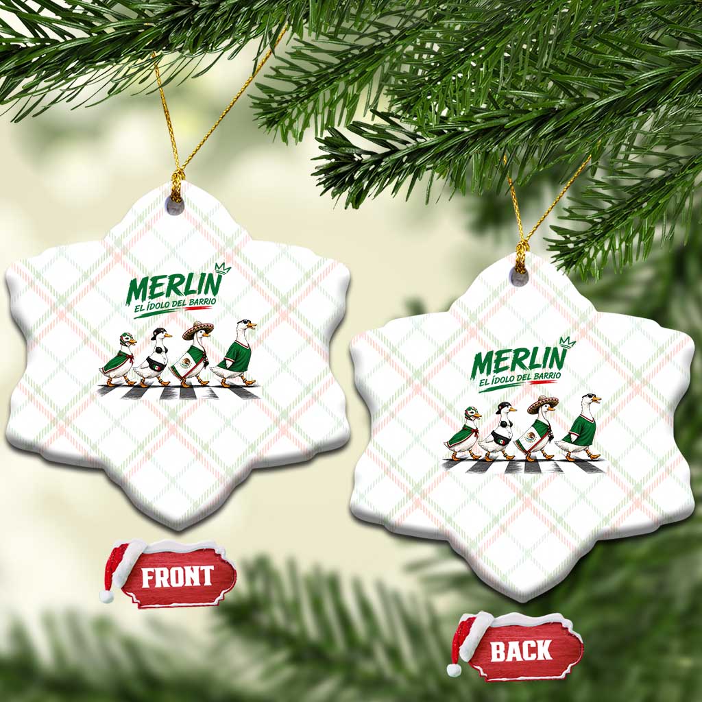 Merlin the Ducks Crosswalk Walk Parody Ceramic Ornament El Idolo Del Barrio Mexico Duck Soccer Football Fans