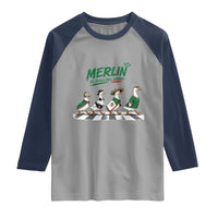 Merlin the Ducks Crosswalk Walk Parody Raglan Shirt El Idolo Del Barrio Mexico Duck Soccer Football Fans