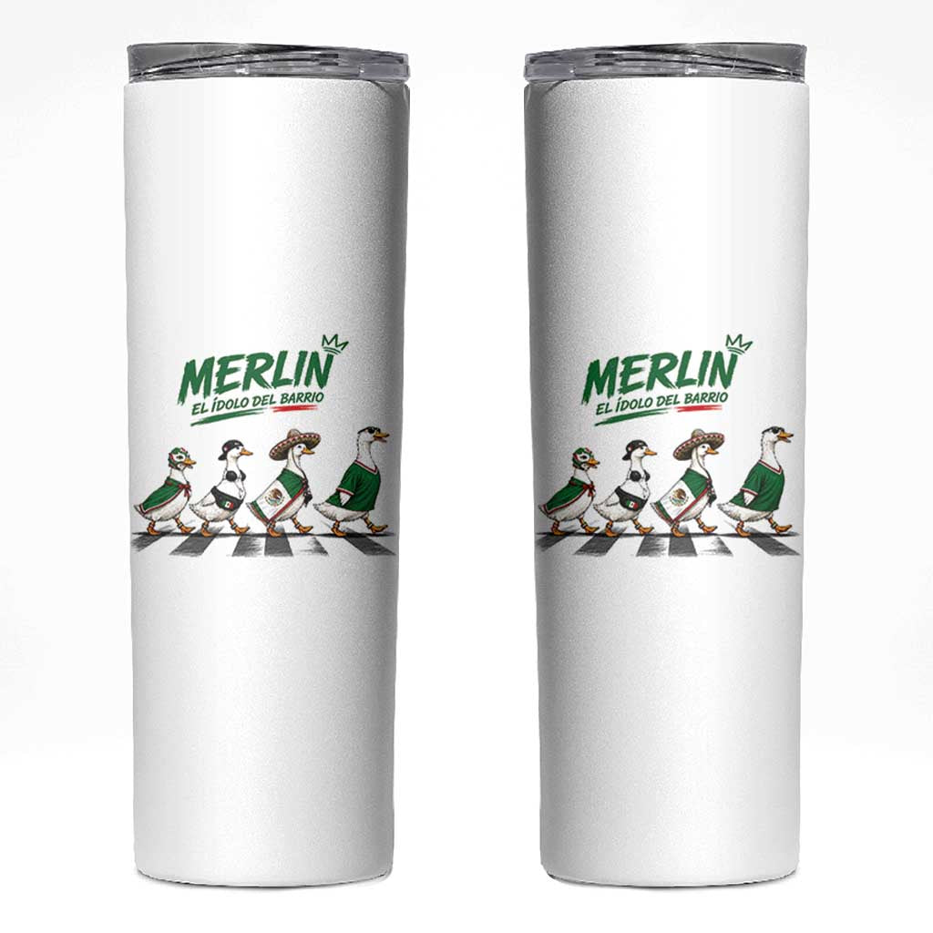 Merlin the Ducks Crosswalk Walk Parody Skinny Tumbler El Idolo Del Barrio Mexico Duck Soccer Football Fans
