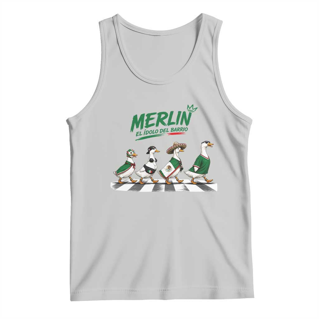 Merlin the Ducks Crosswalk Walk Parody Tank Top El Idolo Del Barrio Mexico Duck Soccer Football Fans