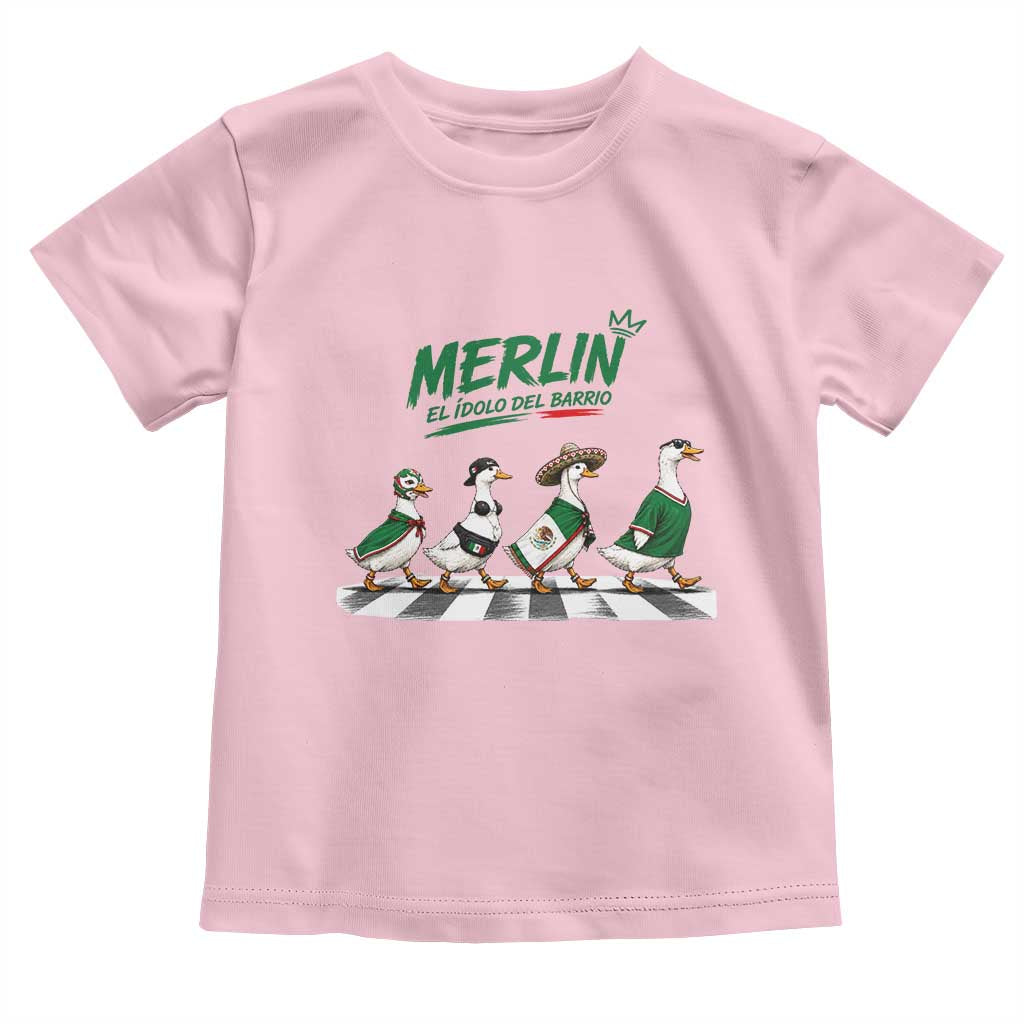 Merlin the Ducks Crosswalk Walk Parody Toddler T Shirt El Idolo Del Barrio Mexico Duck Soccer Football Fans