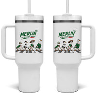 Merlin the Ducks Crosswalk Walk Parody Tumbler With Handle El Idolo Del Barrio Mexico Duck Soccer Football Fans