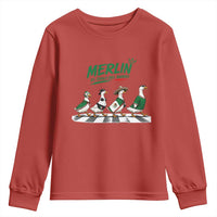 Merlin the Ducks Crosswalk Walk Parody Youth Sweatshirt El Idolo Del Barrio Mexico Duck Soccer Football Fans