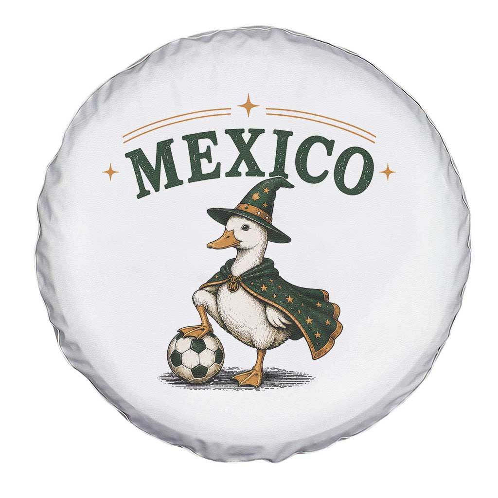 Vintage Mexico Soccer Wizard Duck Magical Fantasy Spare Tire Cover Retro Mexican Pride Football Fans
