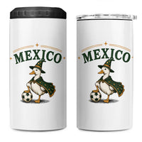 Vintage Mexico Soccer Wizard Duck Magical Fantasy 4 in 1 Can Cooler Tumbler Retro Mexican Pride Football Fans