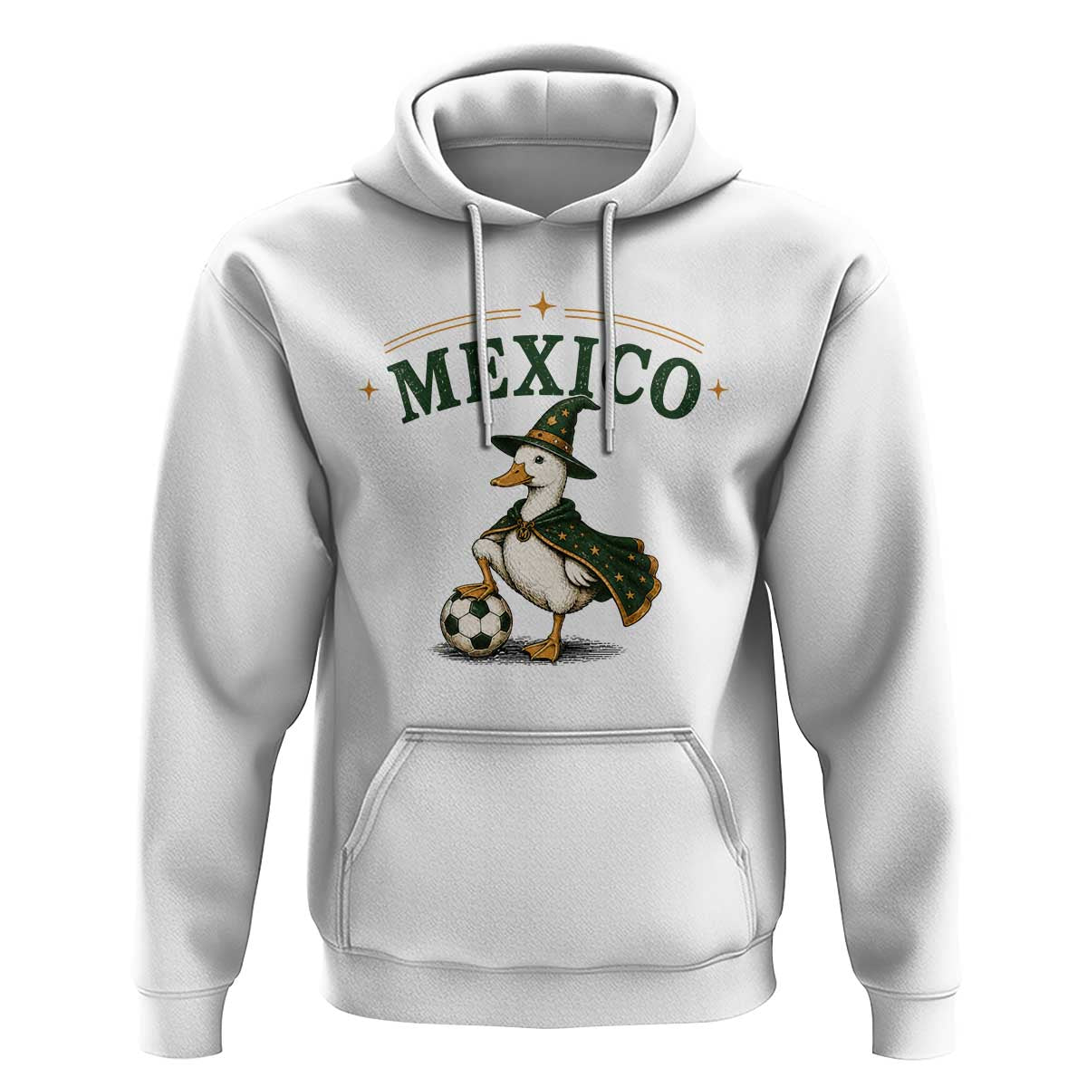 Vintage Mexico Soccer Wizard Duck Magical Fantasy Hoodie Retro Mexican Pride Football Fans