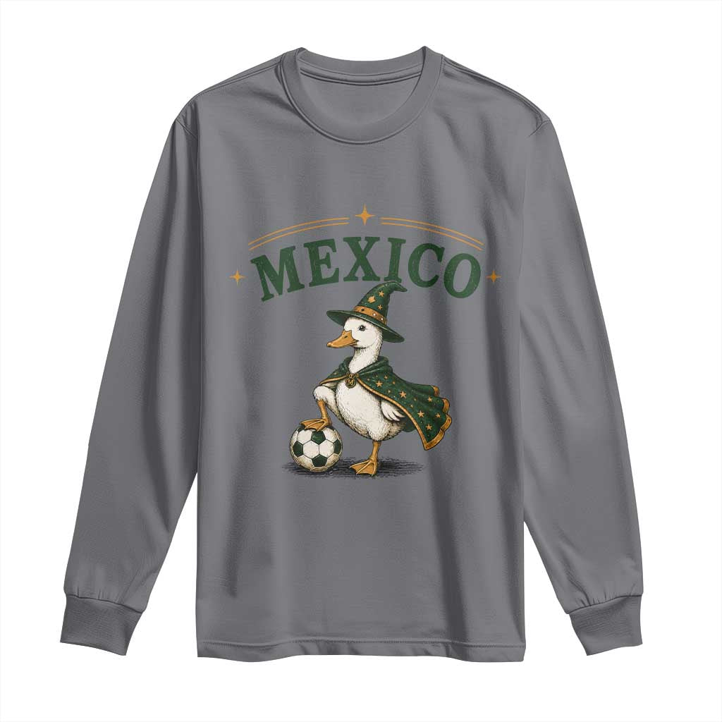 Vintage Mexico Soccer Wizard Duck Magical Fantasy Long Sleeve Shirt Retro Mexican Pride Football Fans