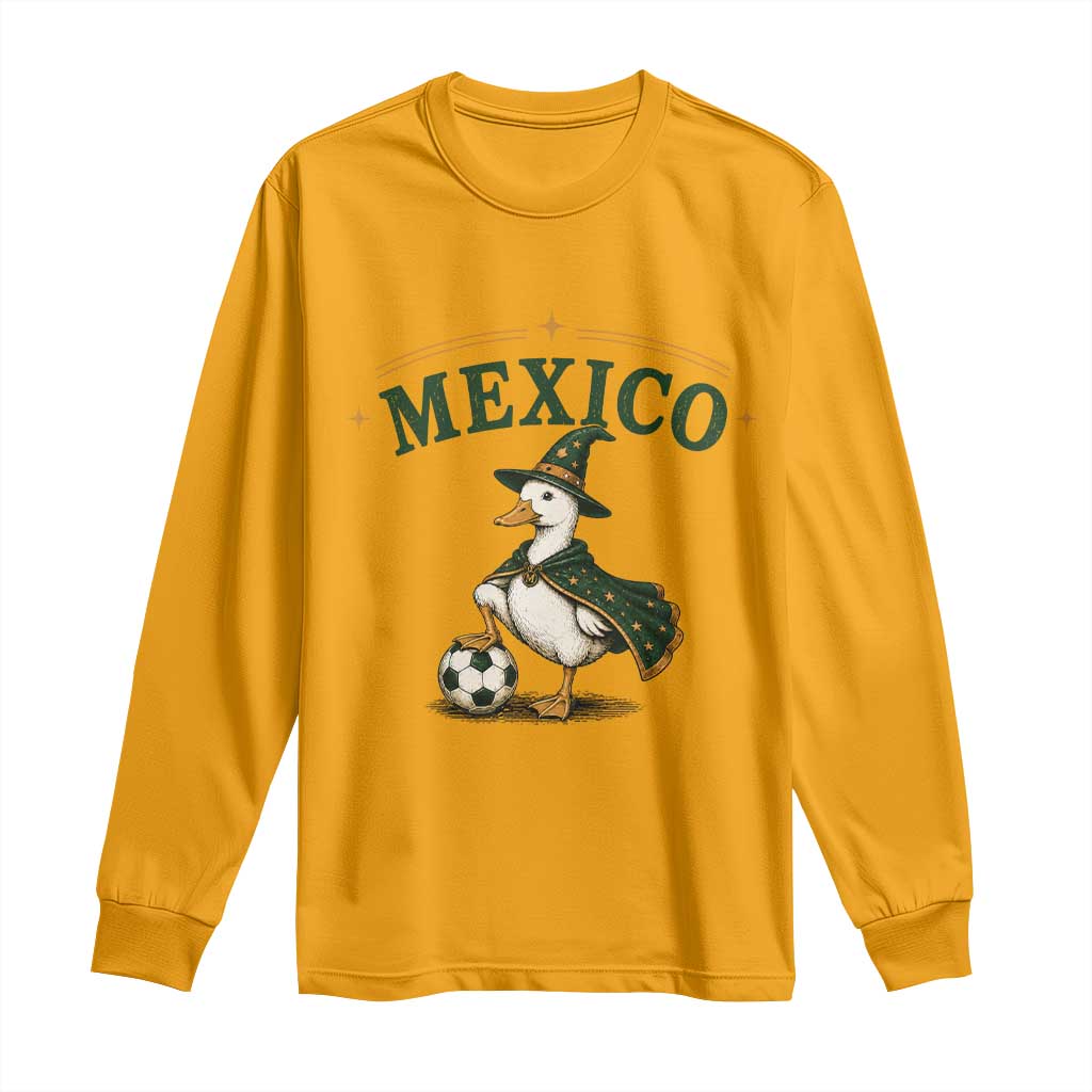 Vintage Mexico Soccer Wizard Duck Magical Fantasy Long Sleeve Shirt Retro Mexican Pride Football Fans