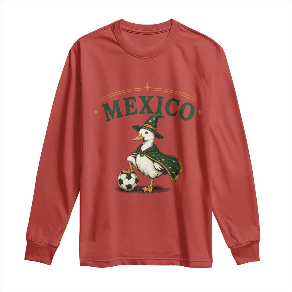 Vintage Mexico Soccer Wizard Duck Magical Fantasy Long Sleeve Shirt Retro Mexican Pride Football Fans