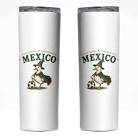 Vintage Mexico Soccer Wizard Duck Magical Fantasy Skinny Tumbler Retro Mexican Pride Football Fans