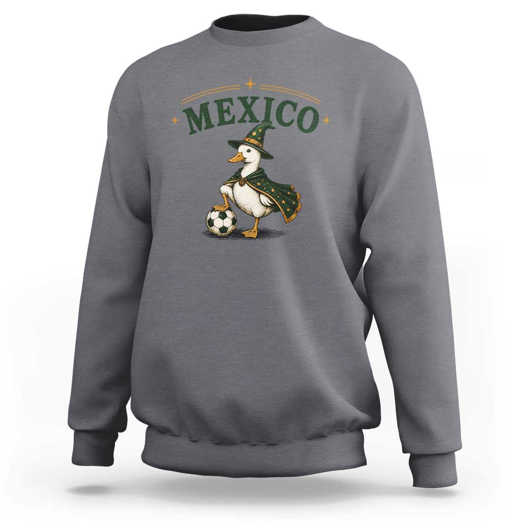 Vintage Mexico Soccer Wizard Duck Magical Fantasy Sweatshirt Retro Mexican Pride Football Fans