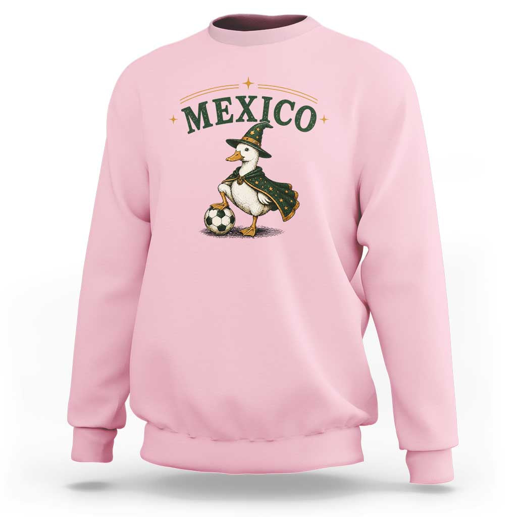 Vintage Mexico Soccer Wizard Duck Magical Fantasy Sweatshirt Retro Mexican Pride Football Fans