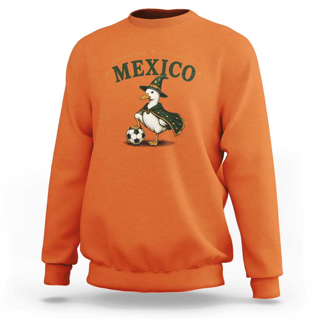Vintage Mexico Soccer Wizard Duck Magical Fantasy Sweatshirt Retro Mexican Pride Football Fans