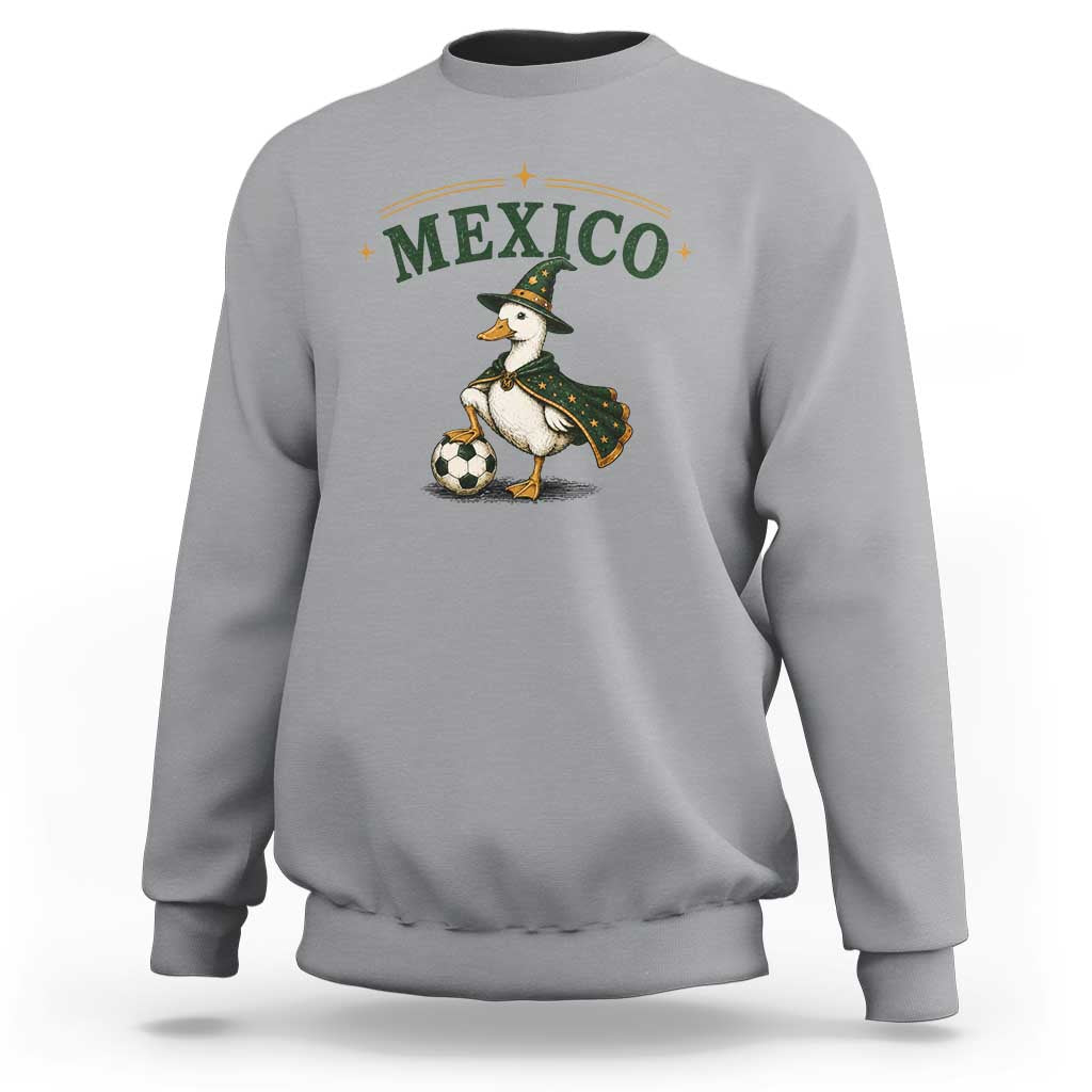 Vintage Mexico Soccer Wizard Duck Magical Fantasy Sweatshirt Retro Mexican Pride Football Fans