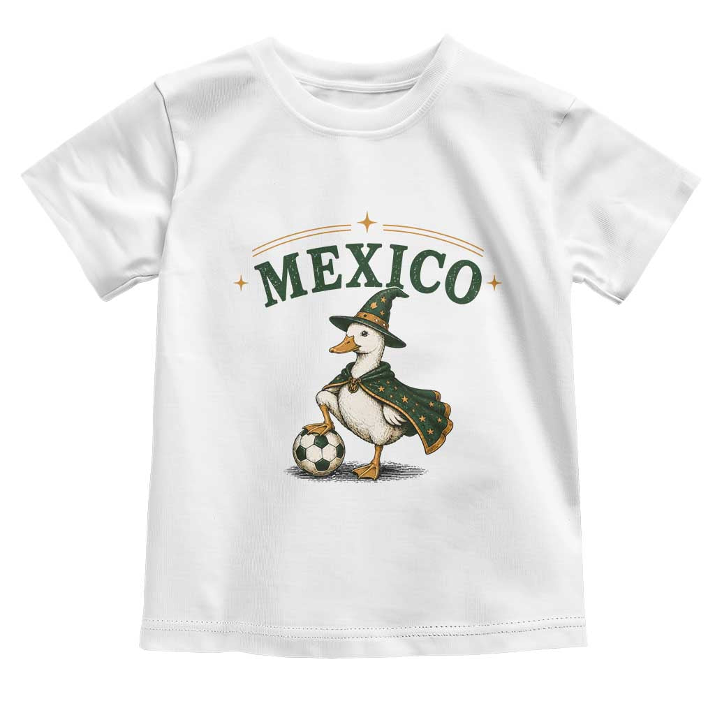 Vintage Mexico Soccer Wizard Duck Magical Fantasy Toddler T Shirt Retro Mexican Pride Football Fans
