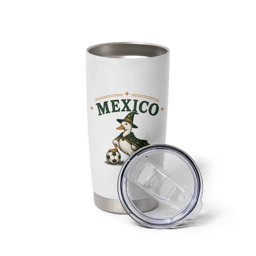 Vintage Mexico Soccer Wizard Duck Magical Fantasy Tumbler Cup Retro Mexican Pride Football Fans