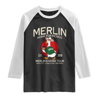 Merlin the Duck Honk Tour Mexico Retro Band Parody Raglan Shirt Mexican Pride Soccer Locer Football Fans