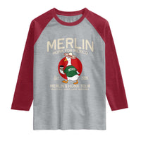Merlin the Duck Honk Tour Mexico Retro Band Parody Raglan Shirt Mexican Pride Soccer Locer Football Fans